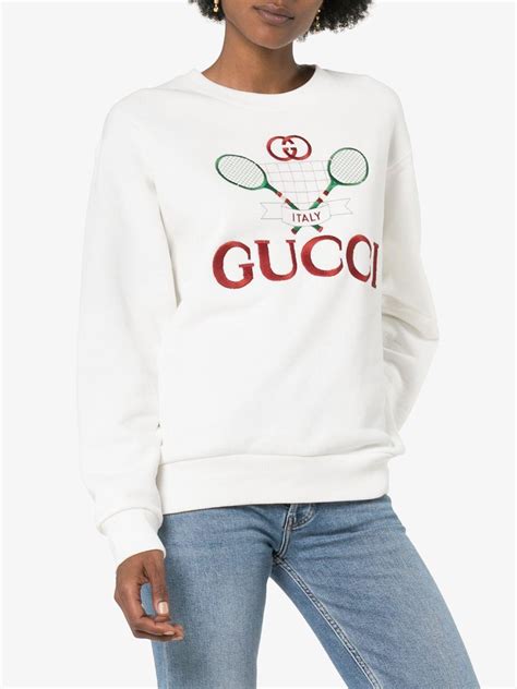 gucci medium sweater fitting|gucci sweatshirt women's.